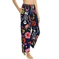 thumbnail image 3 of Kdxio Women's Comfy Stretch Dancing Skeletons Floral GardenPrint Drawstring Pajama Pants-X-Large, 3 of 9