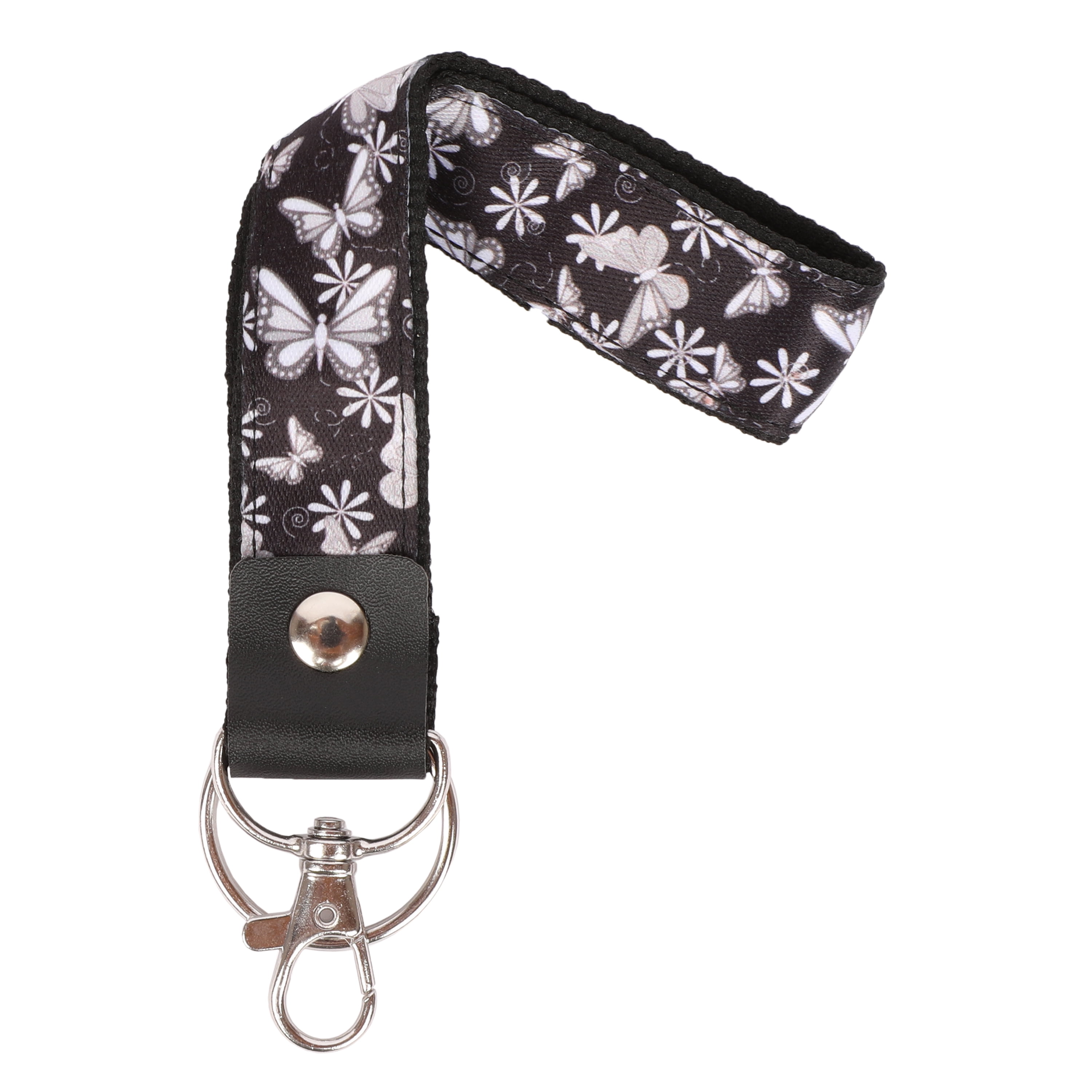 2-Pack Butterfly Print Lanyards – Wristlet Keychain Straps For Keys, IDs, USB Drives, Purse Accessory - View #4