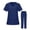 01-Navy, variant on Scrub Sets for Woman,V-Neck, Short Sleeve, Nurse Scrub Top & Jogger Pants,Medical Workwear for Nurses Blue XL