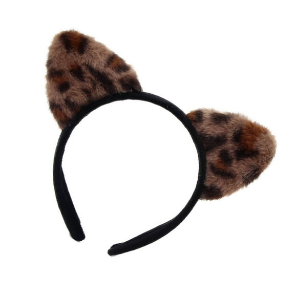 Pattern Cats Ear Headband for Women and Girl Hairhoop Music Festival Holiday Party Props Makeup Hairband