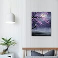thumbnail image 3 of Nawypu Extra Large Purple Plum Blossom Wall Art Flower Painting on Canvas Black and White Seascape Artwork for Living Room Bedroom Bathroom Home Decor, 3 of 4