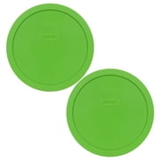 Pyrex Replacement Lid 7402-PC Green Round Cover (2-Pack) for Pyrex 7402 7-Cup Bowl (Sold Separately)