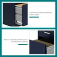 thumbnail image 5 of Space Solutions 18" Deep 3 Drawer Mobile Letter Width Vertical File Cabinet, Navy, 5 of 15