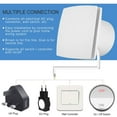 thumbnail image 4 of Hon&Guan HGA 150mm 201m3/h 22 Watt Bathroom Exhaust Fan 40 DB, 2350 RPM White, 4 of 7