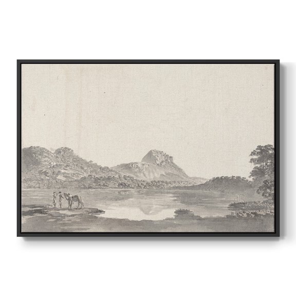 Vintage Landscape-CCCLXXIII By Wexford Home Framed in Black Wood Gallery Wrapped Canvas 17 in. x 25 in.