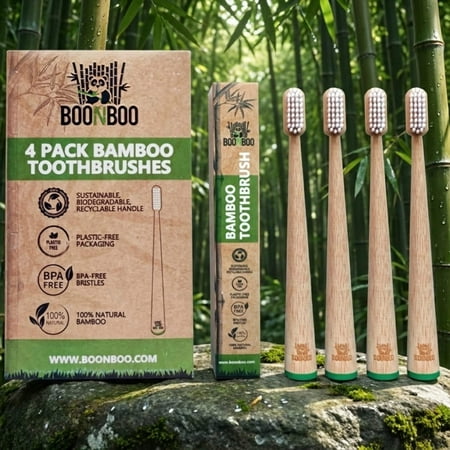 BOONBOO Toothbrush | Bamboo Toothbrush | Sustainable & Biodegradable | Environmentally Friendly