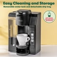 thumbnail image 4 of BELLA Single Serve Coffee Maker, Dual Brew, K-cup Compatible - Ground Coffee Brewer with Removable Water Tank & Adjustable Drip Tray, Perfect for Tra, 4 of 7