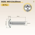 thumbnail image 2 of Uxcell Phillips Cross Flat Round Head Machine Screw Kit with Lock Nut (M5-0.8x25) 80Pcs, Stainless Steel Fasteners, 2 of 7