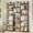 6-Tier Triple Wide Bookshelf, variant on Walsunny Triple Wide 5 Tier Bookshelf Bookcase Wooden Bookshelves with 14 Open Display Shelves for Bedroom Living Room Home Office,Rustic Brown