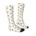 thumbnail image 3 of Daiia Sports Socks Sea Turtle Basking in the Sun Printed Novelty Crew Socks for Men Women Knee High Socks Cotton Socks Soft & Breathable Support Unisex Socks, 3 of 9