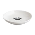 thumbnail image 2 of Shallow Cat Food Plate Wide Flat Kitten Feeding Bowl with Non-Slip Silicone Base Fish Bone Paw Print Pet Food Dish for Cat Puppy Small Animals Dry Wet Food Whisker Fatigue Relief, 2 of 7