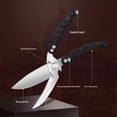 thumbnail image 3 of Heavy Duty Poultry Shears - A Must Have Kitchen Shears for Chicken and Meat Cutting - Dishwasher Safe and Stainless Food Kitchen Scissors for Thanksgiving(Black), 3 of 5