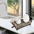 thumbnail image 4 of Bowl Cup Plate Kitchen Dish Rack , Drainer Tray with Sink Drainer Space Saving Dish Rack , Drying Stand, for Cabinet Countertop , Champagne, 4 of 6