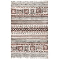 thumbnail image 1 of Casavani Flat Weave Kilim Geometric yoga Mat Brown Kitchen Area Rug 2.6x8 Feet, 1 of 5