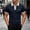 Navy, variant on COSFO Quarter Zip Polo Shirt Men Casual Short Sleeve Golf Shirts with Pocket Pullover Solid Collared Classic Fit Tops