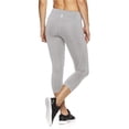thumbnail image 3 of Reebok Womens Capri Seamed Compression Athletic Pants, Grey, Large, 3 of 5