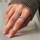 thumbnail image 2 of Anillos de plata para mujer Anillos de nudo Anillos de dedo abierto Anillos de corazón con circonita cúbica Anillos de hija de polilla Joyería Anillos ajustables para mujeres, 2 of 4