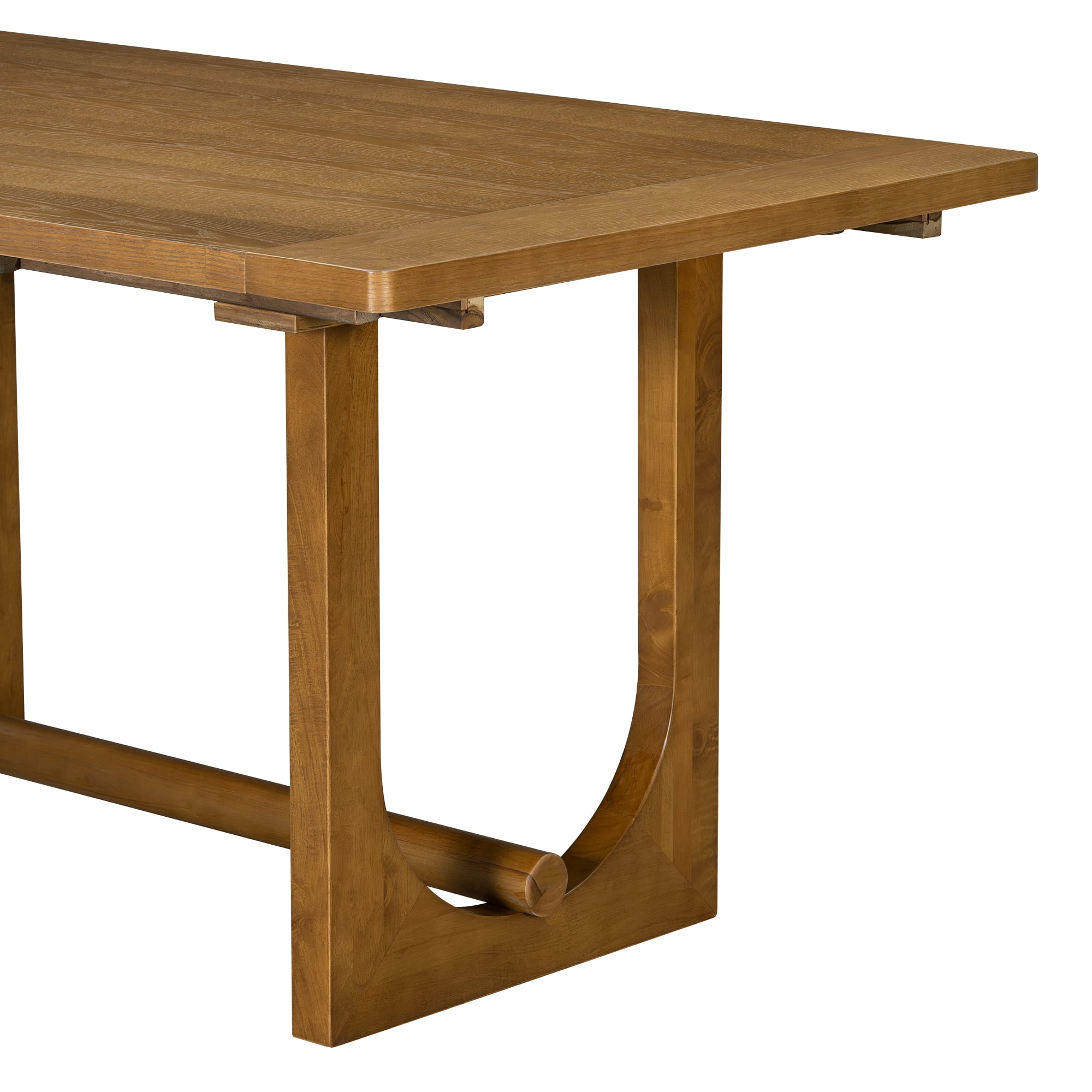6-Piece Dining Table Set for 6, 48.1"-84.3" Extendable Dining Table with 4 Upholstered Chairs and Bench