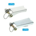 thumbnail image 3 of Uxcell Replacement Hook Latch 2 Size, Metal Towing Receiver Hitch for Clevis Hook Trailer, Silver Tone 4Pcs, 3 of 6