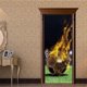 thumbnail image 5 of (77x200cmStyle F)Door Sticker Trompe l'oeil Effect 3D Interior PVC Wall Stickers for Decoration Wall Living Room Kitchen Bedroom Bathroom Wallpaper, 5 of 5