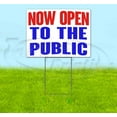 thumbnail image 1 of Now Open To The Public (18" x 24") Yard Sign, Includes Metal Step Stake, 1 of 6