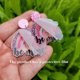 thumbnail image 4 of 1 Pair Valentine's Day Acrylic Earrings Love Couple Rainbow Be Mine Earrings------Product code 69125, 4 of 5