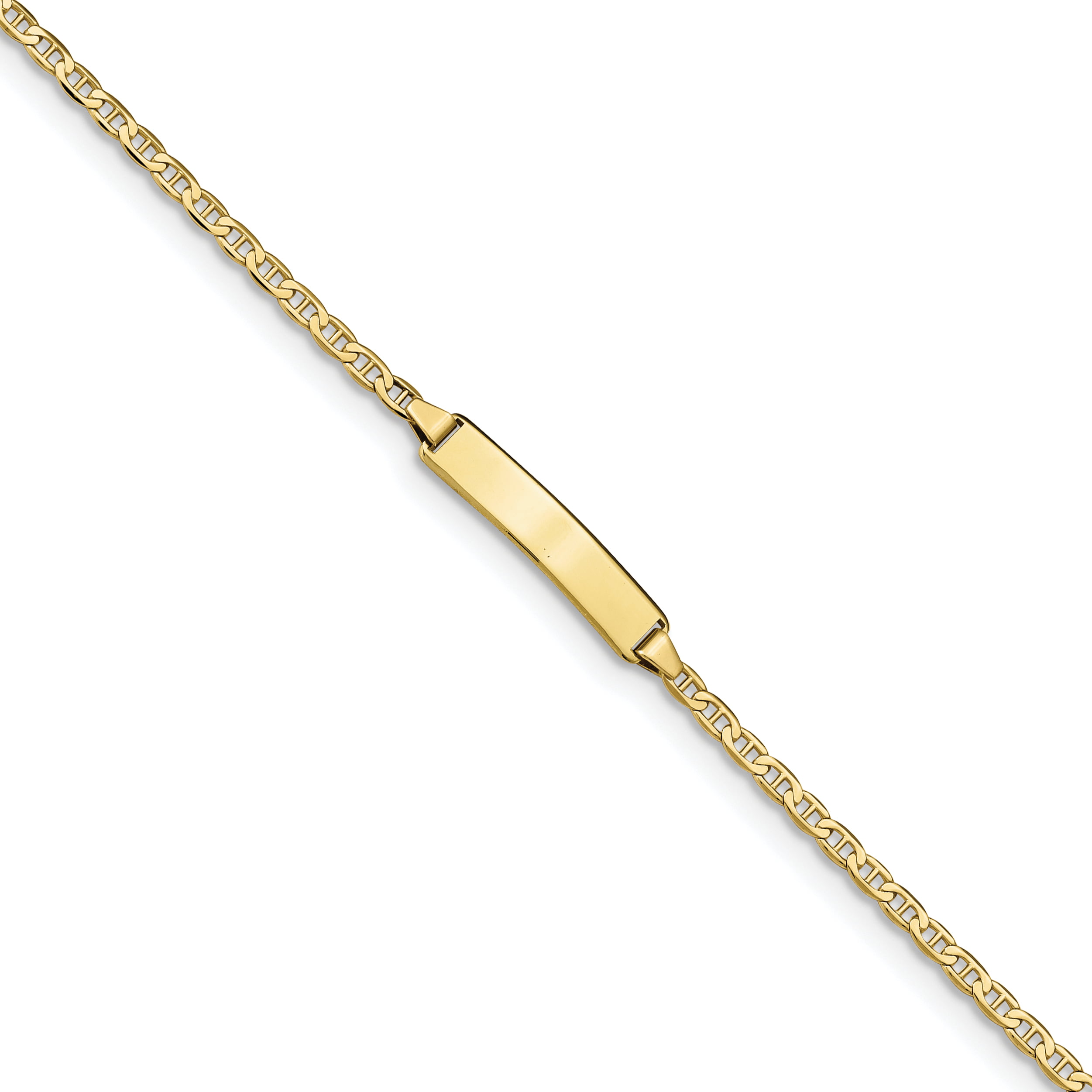 Jewels By Lux 14k Flat Anchor Link ID Bracelet 