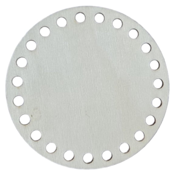 Necvior Perforated Wood Basket Base for Making Crochet Knitting Baskets Hand Weaving