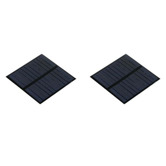 Mini Solar Panel Cell 5.5V 110mA 0.605W 70mm x 70mm for DIY Project Pack of 2