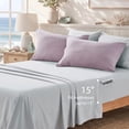 thumbnail image 5 of Regency Heights Full Size Comforter Set with Sheets, 9-Piece Floral Print Bed in a Bag Full, Plum Bedding Comforter Set with Bed Sheets and Side Pocket, 5 of 10