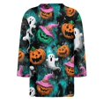 thumbnail image 5 of DORKASM Womens Halloween T Shirt 3/4 Sleeve Crew Neck Skeleton Spider Graphic Tshirt 2026 Pumpkin Funny Print Fall Shirt Casual Witch Tops Dark Green M, 5 of 5