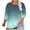 Dark Green, variant on Bovxnpu 3/4 Length Sleeve Womens Tops, Plus Size Cotton Casual Blouses for Women, Fashion Women's Casual Print Round Neck 3/4 Sleeve T-shirt Blouse XXXXL