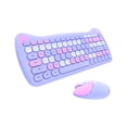thumbnail image 1 of MOFII Wireless Keyboard Mouse Set Waterproof Colorful Ergonomic Low Power Consumption Typing 2.4G Kawaii Cat Computer Keyboard Mice Combos - Purple, 1 of 5
