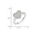 thumbnail image 4 of 925 Sterling Silver Rhodium-Plated CZ Brilliant Embers Heart Ring Size: 6; for Adults and Teens; for Women and Men, 4 of 5