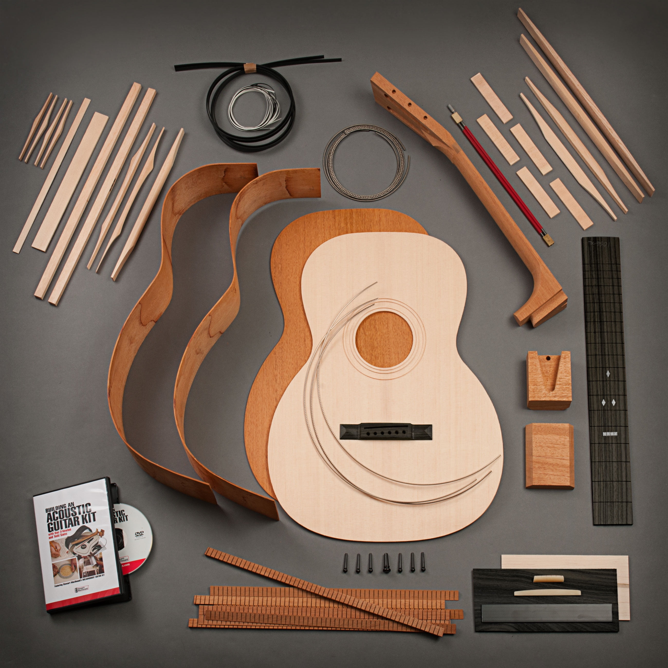 StewMac Build Your Own Triple O Acoustic Guitar Kit Mahogany Back