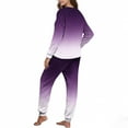 thumbnail image 6 of MGDXOX Women's Double Sided Fleece Pullover Pajama Gradient Color Long Sleeve Loungewear Comfy Thermal Warm Pajamas Outfits Multicolor S, 6 of 8