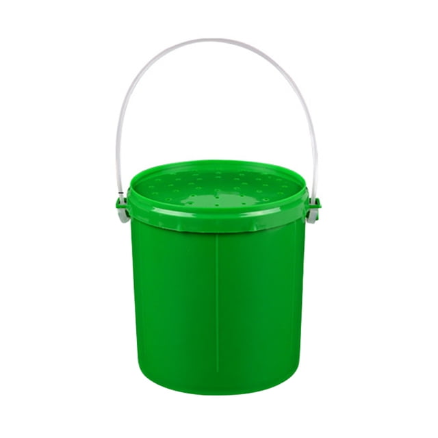 WDOplteas Cubo Cebo Pesca Caja Cebo Vivo Transpirable Equipo Pesca Plástico (pequeño)