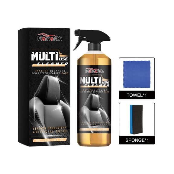 Car Leather Cleaner Kit, Leather Cleaner and Conditioner, Car Interior Leather Care Kit 120ml