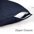 thumbnail image 2 of PiccoCasa 2 Pcs Body Pillowcases with Zipper Satin Long Pillowcover, King Navy, 2 of 7