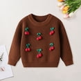thumbnail image 2 of Gubotare Sweater for Toddlers Boys Toddler Sweater Boys Sweaters Crewneck Sweater Long Sleeve Sweaters Size 4T 5T (Coffee,4-5 Years), 2 of 9