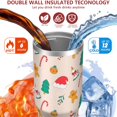 thumbnail image 3 of Christmas 30oz Handheld Travel Tumbler with Handle – Double Wall Stainless Steel Insulated Cup, Flip Straw Lid, Leak-Proof & BPA-Free for Hot and Cold Drinks – Durable Coffee & Juice Mug Black, 3 of 7