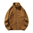 thumbnail image 1 of pstuiky Camisas de invierno de manga larga para hombre, Chaqueta con capucha y cremallera de cuello alto y manga larga de color liso para hombre camisetas de hombre m, 1 of 8
