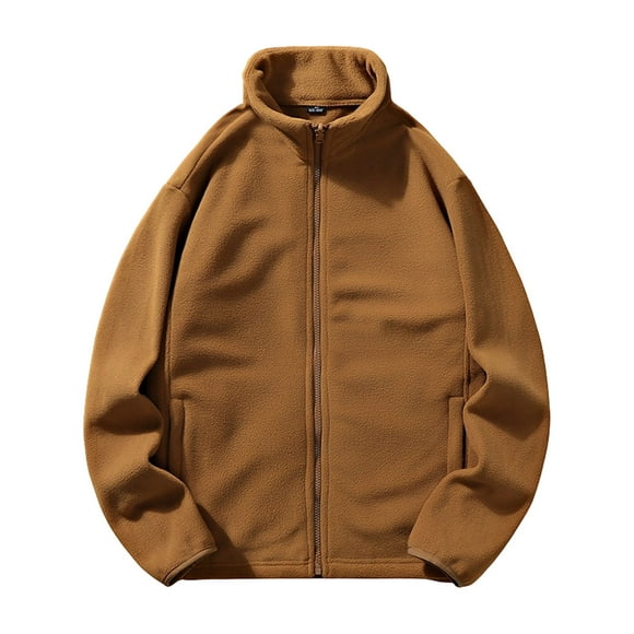 pstuiky camisa de manga larga para hombre, Chaqueta con capucha y cremallera de cuello alto y manga larga de color liso para hombre Tops casuales para hombres l