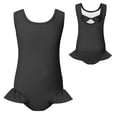 thumbnail image 4 of Girls One Piece Swimsuit with Matching Swim Cap Sleeveless Ruffle Hem Bathing Suit Beach Pool Swimwear, 4 of 4
