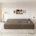 thumbnail image 3 of 78" Convertible Folding Sofa Bed, Queen Sleeper Sofa with Pillow, Modern Teddy Fabric Floor & Futon Loveseat Couch, Foam Folding Mattress Sleeper for Living Room, Guest Use, Office, Apartment, 3 of 9