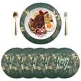 thumbnail image 5 of Ryvnso Happy New Year Round Plate Mats Dining Table Placemat Set of 4 for Holiday Decoration, 5 of 7