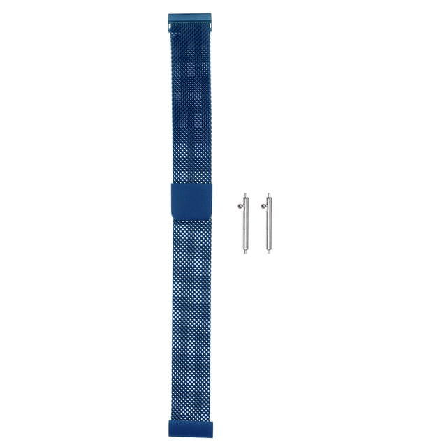 Unique Bargains Stainless Steel Mesh Watch Band 14mm Quick Release Magnetic Clasp, Blue