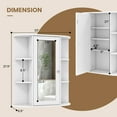 thumbnail image 3 of Gymax Bathroom Wall Medicine Cabinet Wall Mounted Storage Organizer w/ Mirror Door, 3 of 10