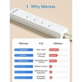 thumbnail image 4 of meross Smart Power Strip Compatible with Apple HomeKit, Siri, Alexa, Google Home and SmartThings, WiFi Surge Protector with 4 AC Outlets, 4 USB Ports and 6ft Extension Cord, Voice and Remo, 4 of 9
