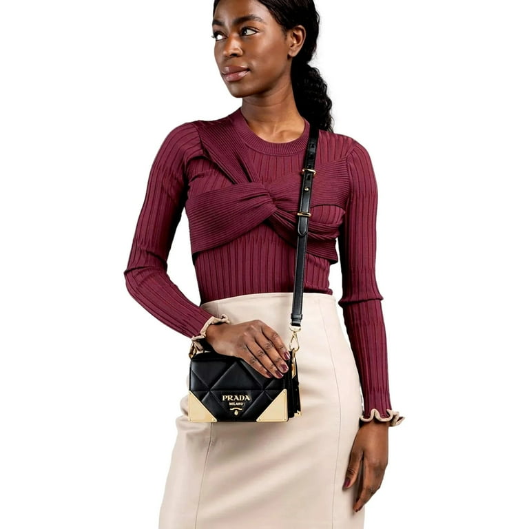 Prada nappa leather mini shoulder bag hotsell